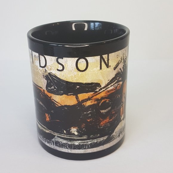 Vintage 2010 HARLEY-DAVIDSON Mug Teacup Licenced Mug Black Motorcycle Motorbike - Picture 9 of 16